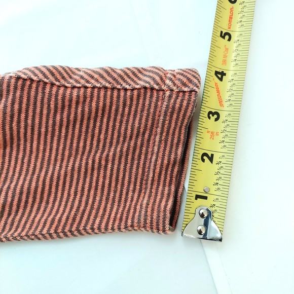 Poetry Orange and Brown Striped Hemp Blend Pullover Sweater Womens Sz 12 - Picture 10 of 13